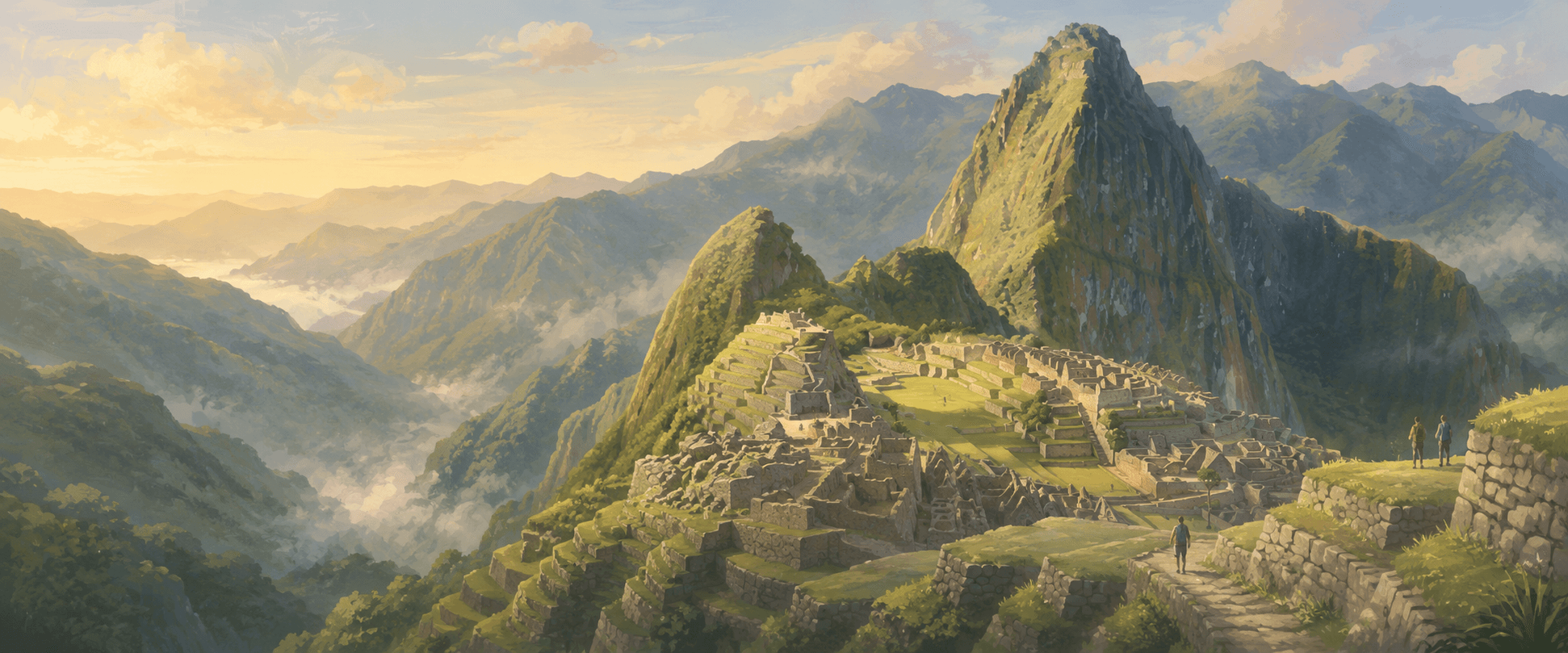 Machu Picchu in clear morning light